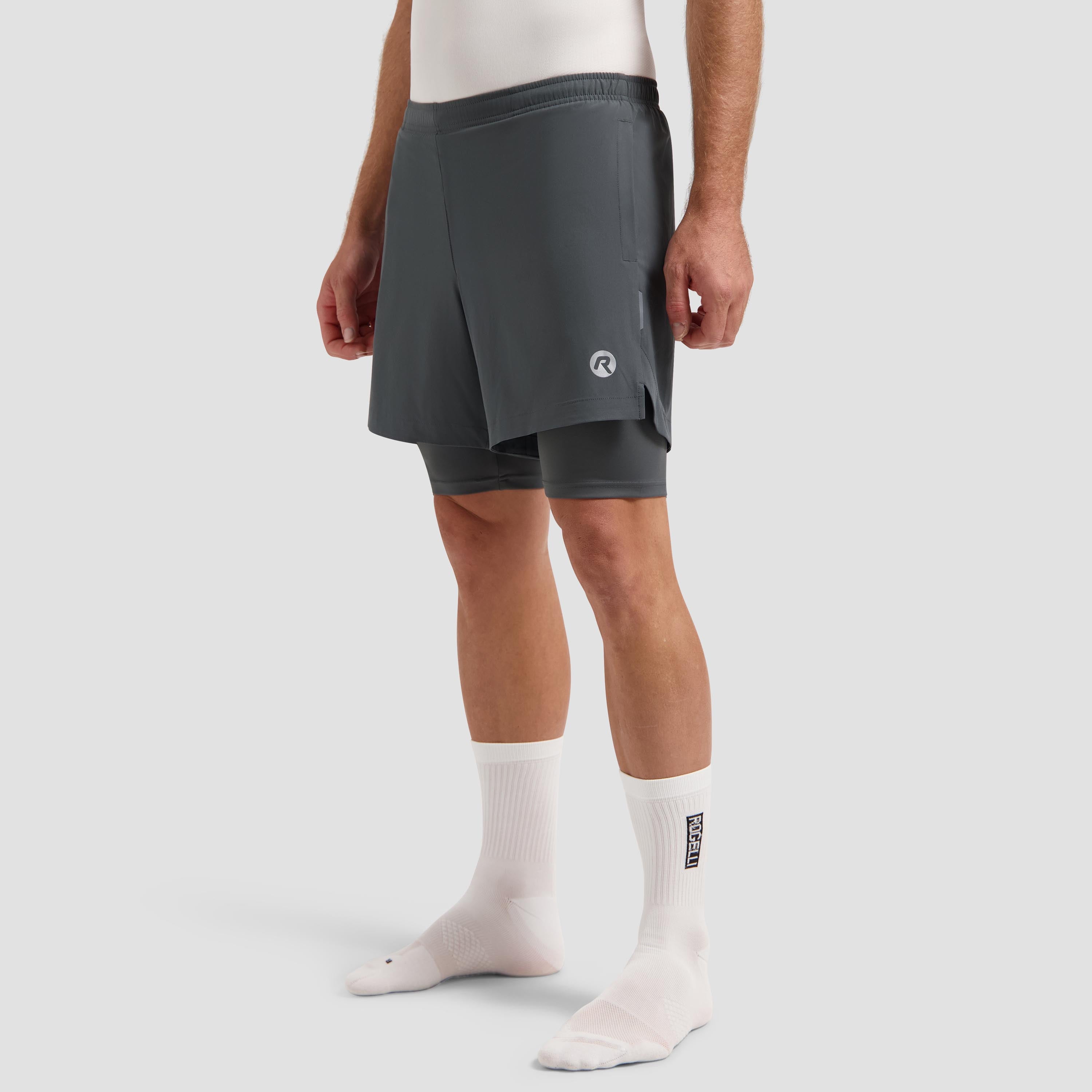 Essential 2-in-1 running shorts Men - Gray