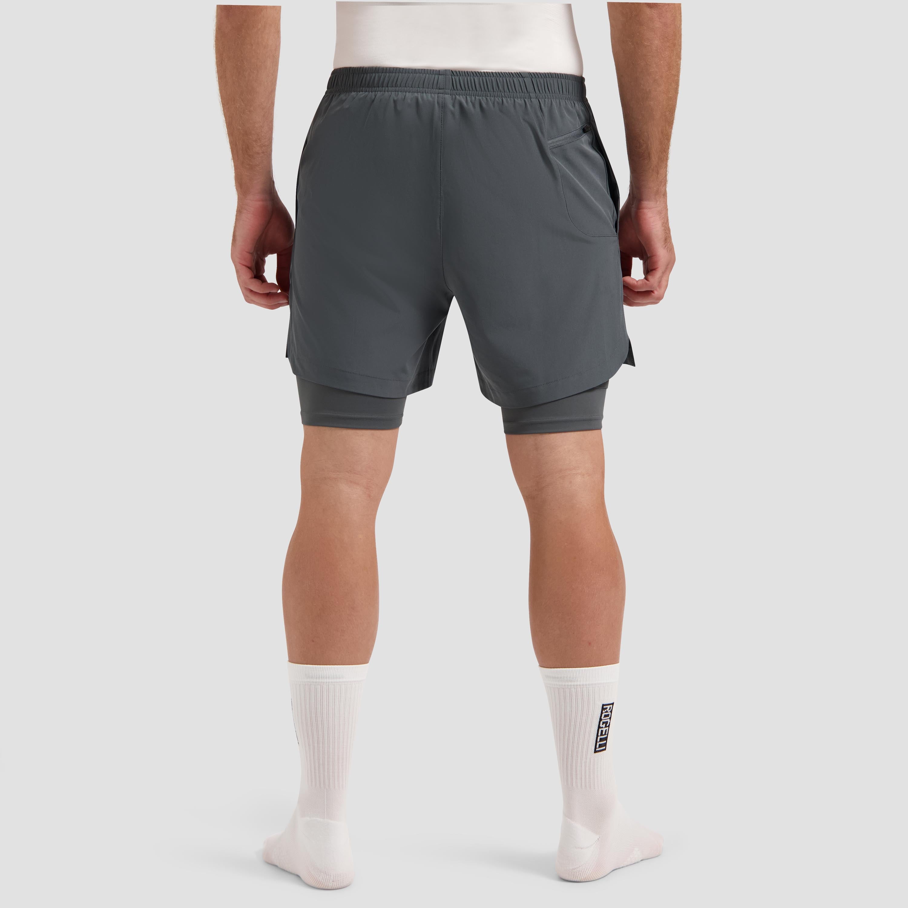 Essential 2-in-1 running shorts Men - Gray
