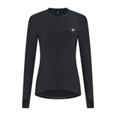 Essential Hardlooptopshirt Lange Mouw Dames - Zwart