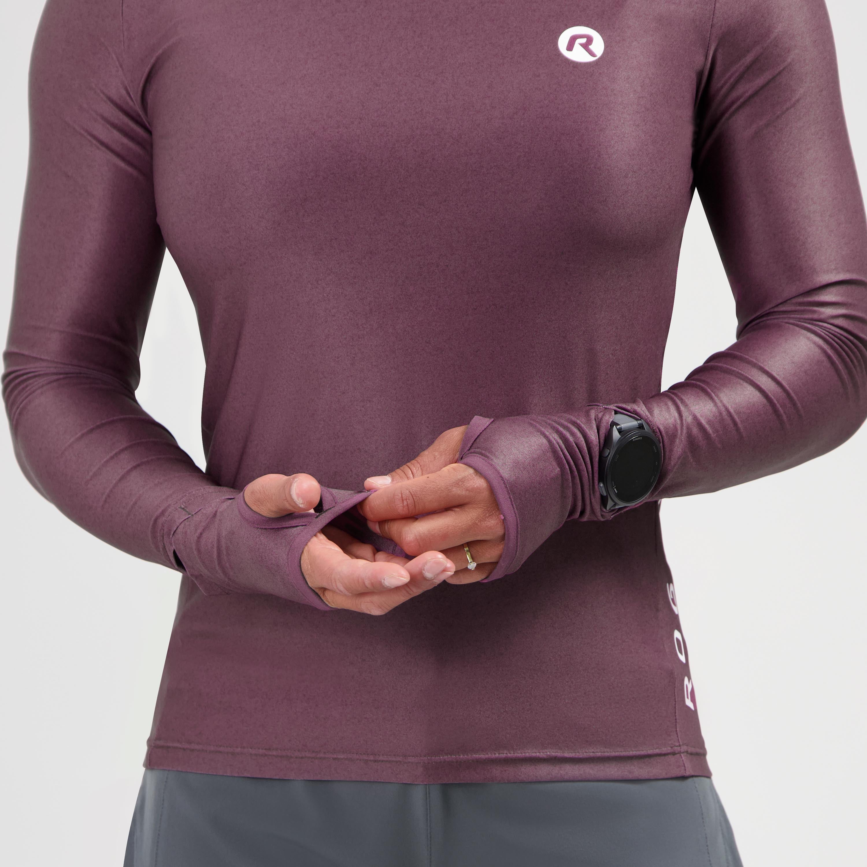 Essential Running top shirt Long sleeve ladies - Aubergine