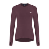 Essential Hardlooptopshirt Lange Mouw Dames - Aubergine