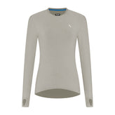 Rogelli Essential hardloopshirt L/S dames zand voorkant.
