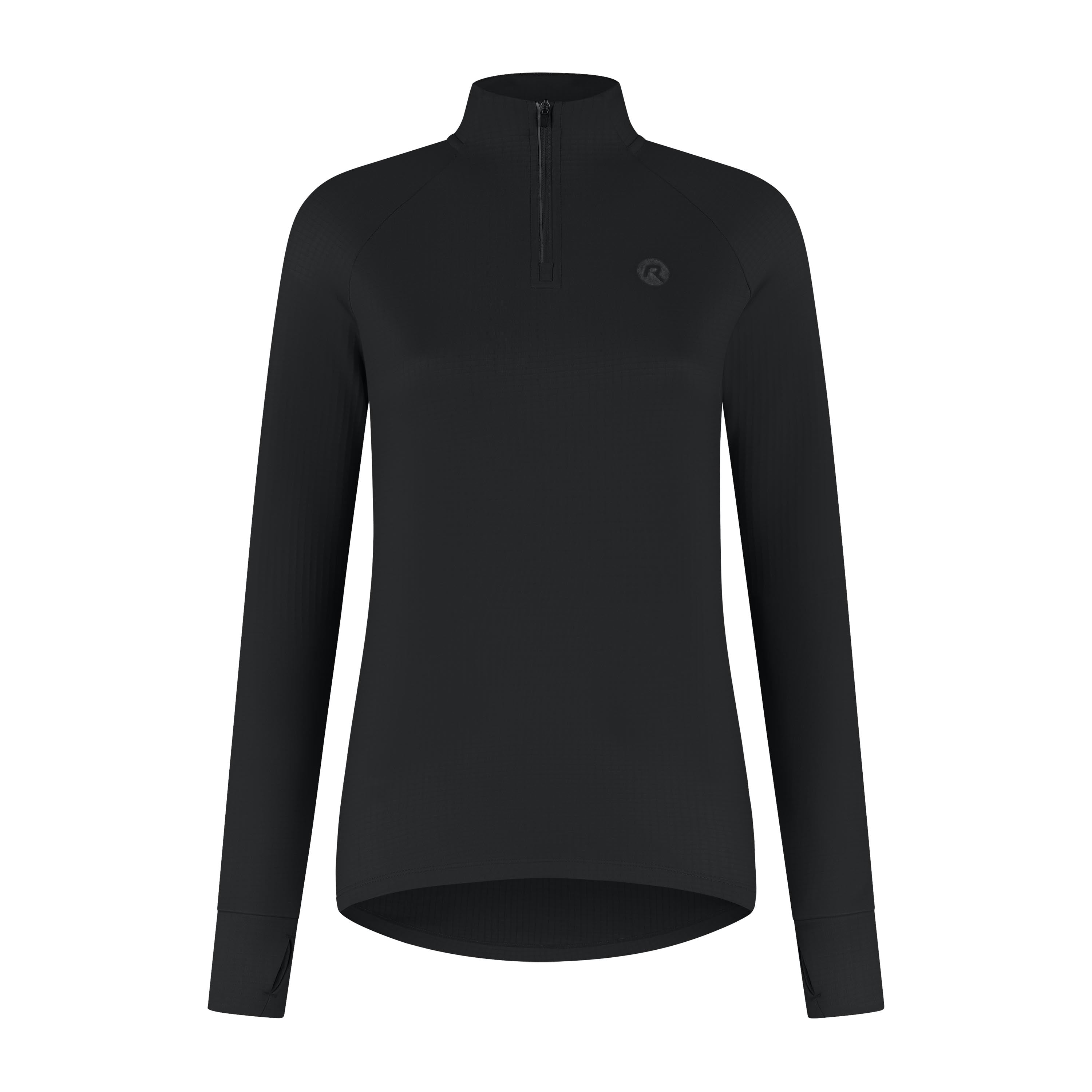 Essential Running top long sleeve 1/2 ZIP Ladies - Black