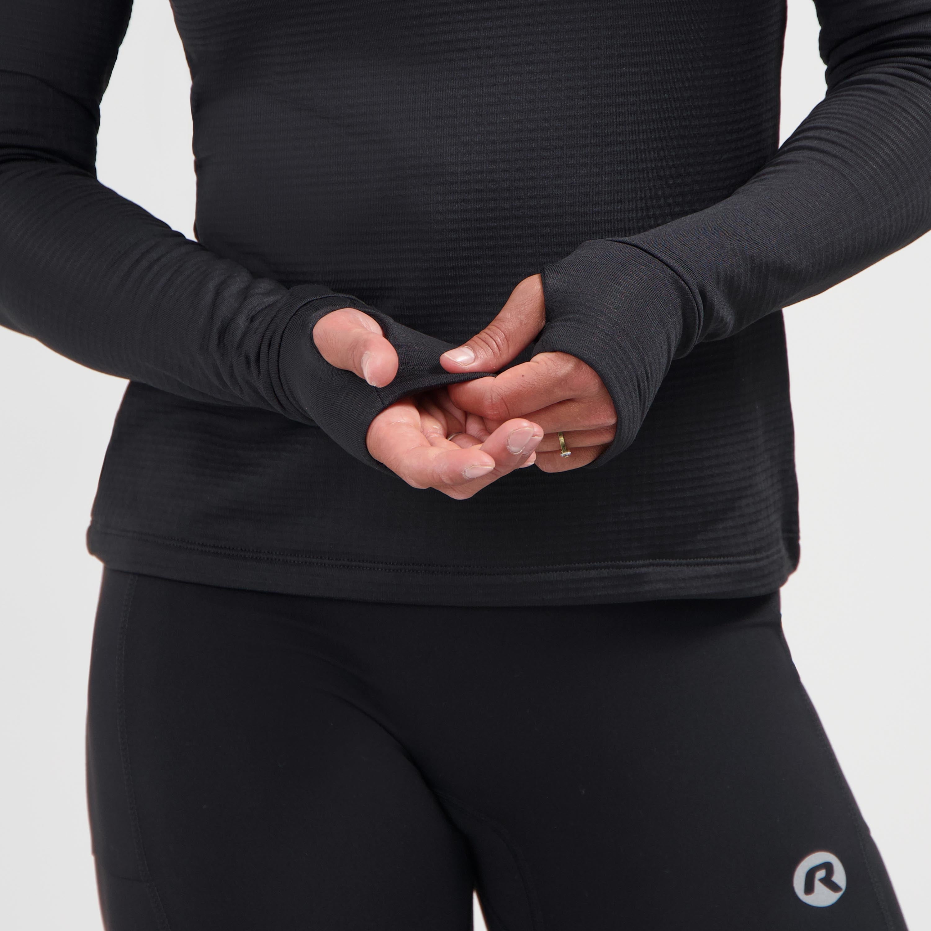 Essential Running top long sleeve 1/2 ZIP Ladies - Black