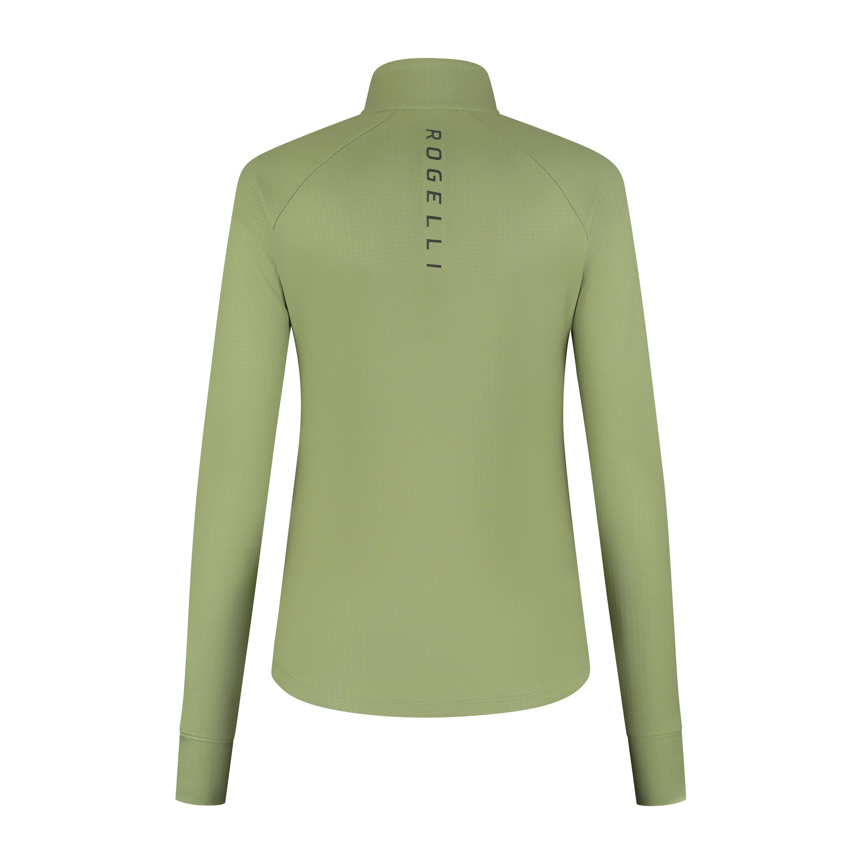 Essential Running top Long sleeve 1/2 ZIP Ladies - Saliegroen