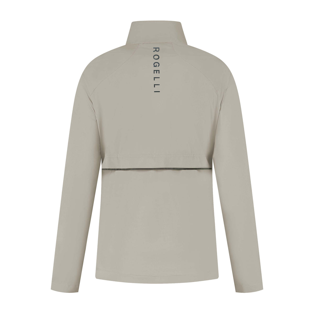 Rogelli Essential hardloopjack L/S dames zand achterkant.
