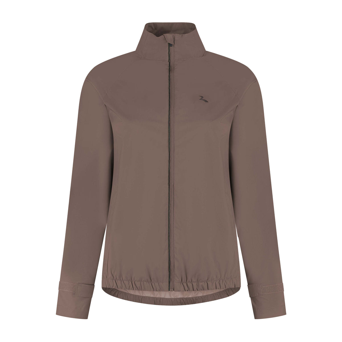 Rogelli Essential hardloopjack L/S dames mocha voorkant.

