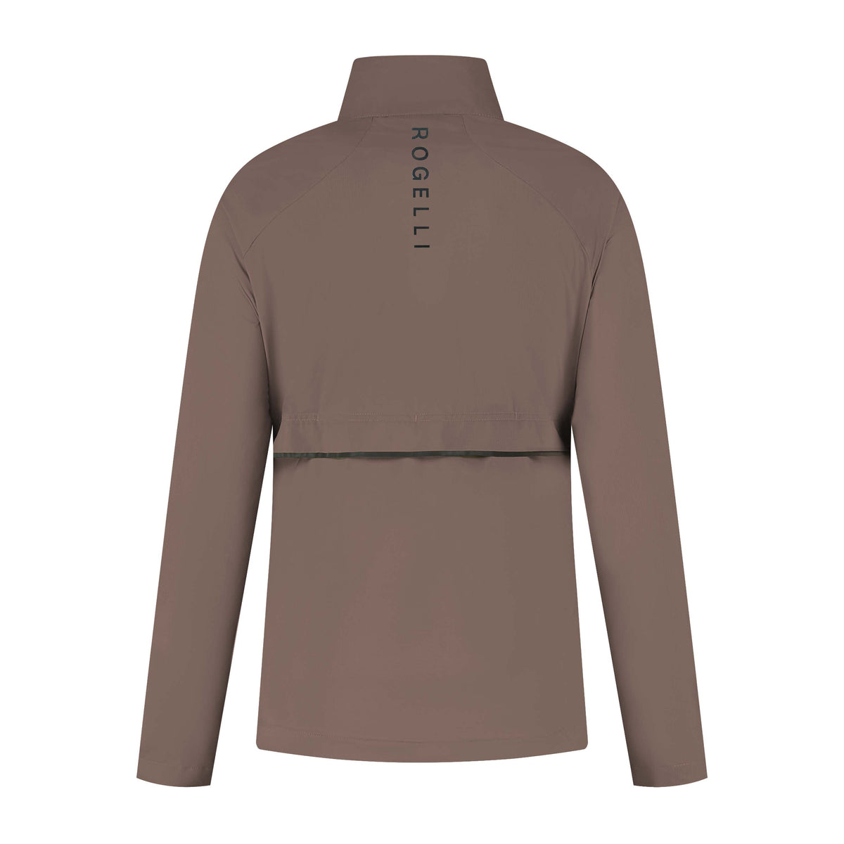 Rogelli Essential hardloopjack L/S dames mocha achterkant.
