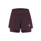 Essential 2-in-1 Kurze Laufhose Damen - Eggplant