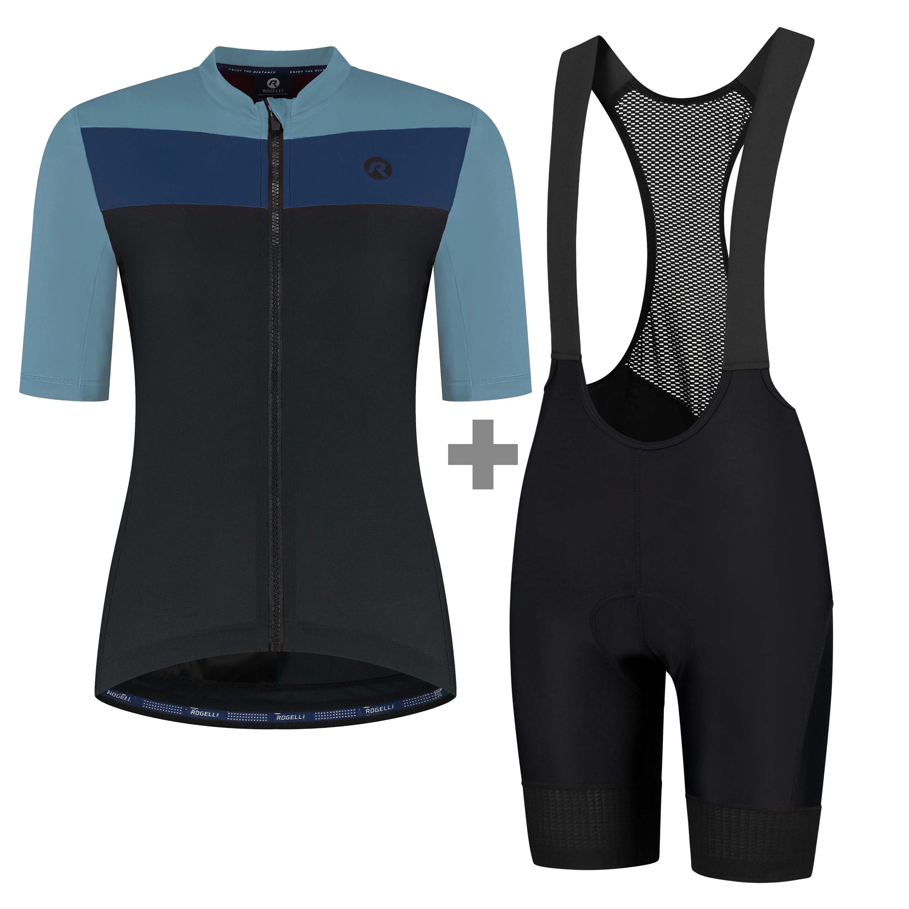 Core Block Fietsshirt & Power Fietsbroek Dames